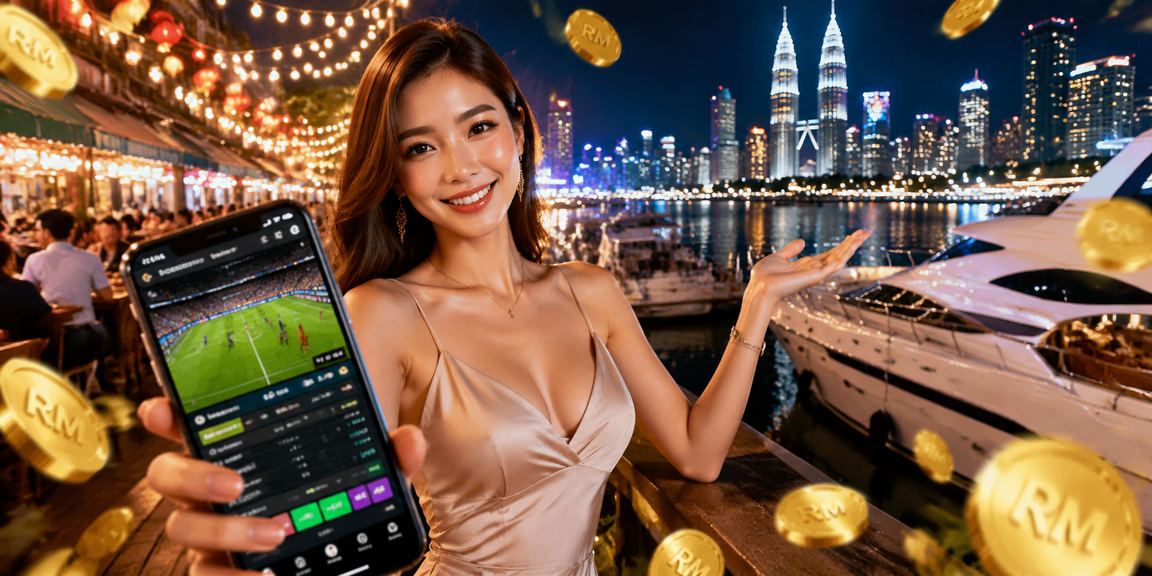 Pengguna Malaysia menggunakan aplikasi kasino 84000 melalui telefon pintar di Kuala Lumpur